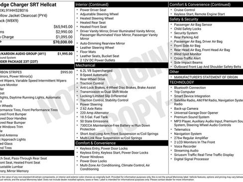 Used 2017 Dodge Charger SRT Hellcat w/ Harman/Kardon Audio Group RWD image 17