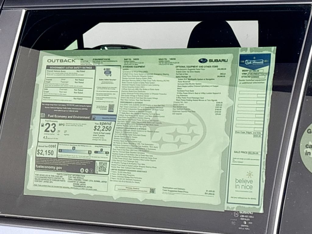 New 2026 Subaru Outback Wilderness AWD/4WD image 25