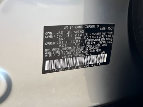 Certified 2025 Subaru Outback Limited AWD/4WD image 28