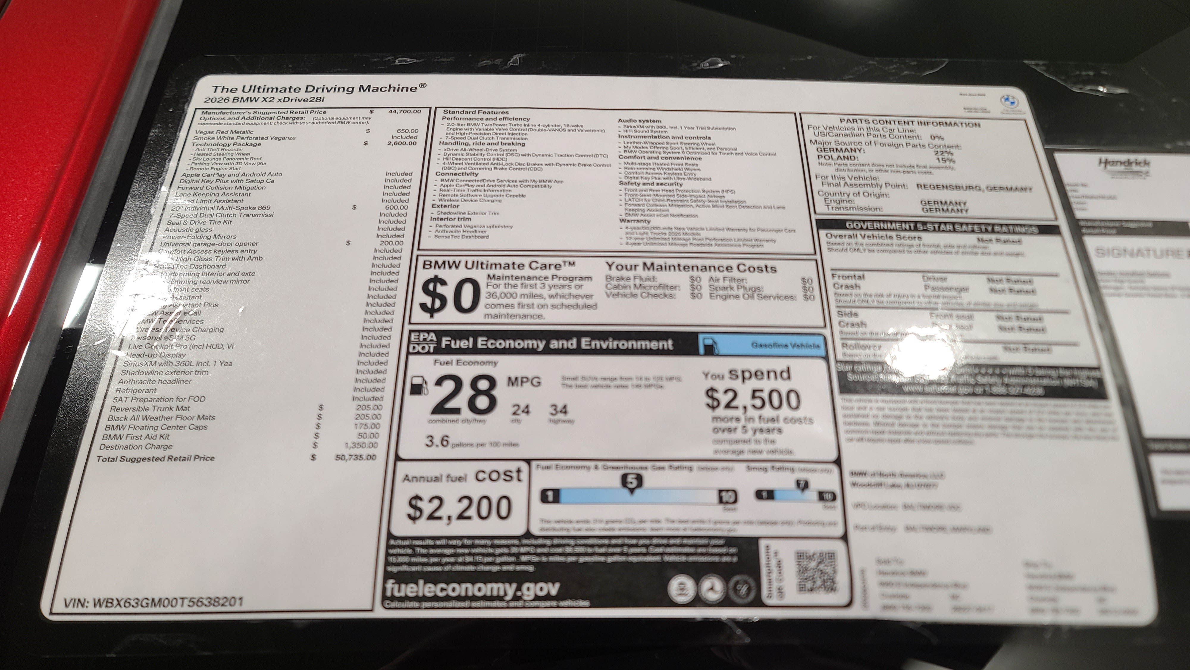 Used 2026 BMW X2 xDrive28i w/ Technology Package AWD/4WD image 31