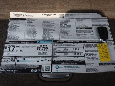 Used 2017 Cadillac Escalade Luxury AWD/4WD image 88