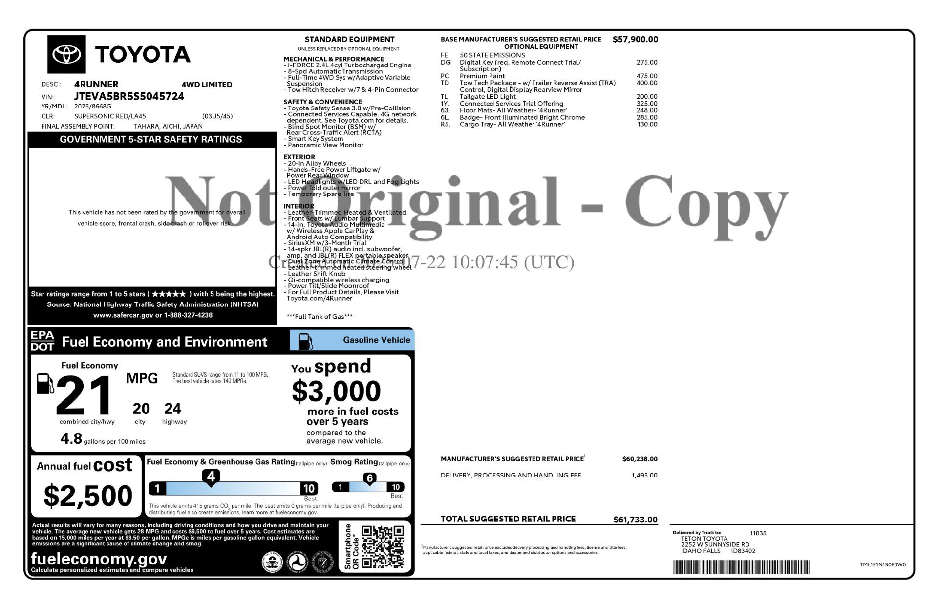 Used 2025 Toyota 4Runner Limited AWD/4WD image 11