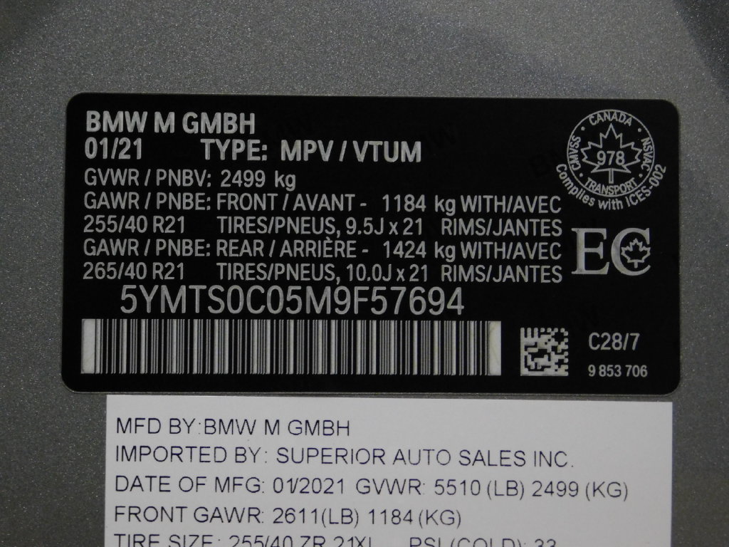 Used 2021 BMW X3 M AWD/4WD image 85