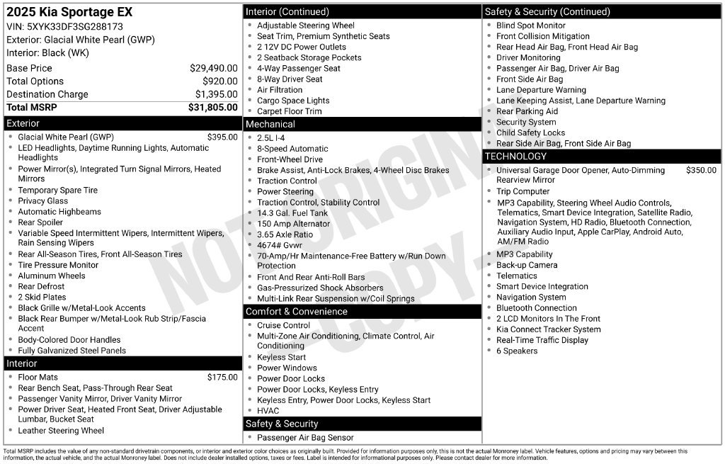 Used 2025 Kia Sportage EX FWD image 23