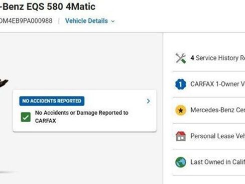 Certified 2023 Mercedes-Benz EQS 580 4MATIC SUV image 3