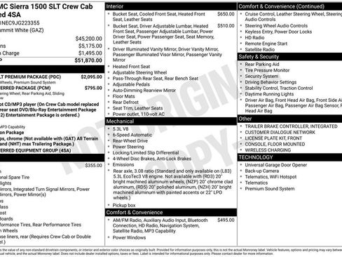 Used 2018 GMC Sierra 1500 SLT w/ Texas SLT Premium Package image 1