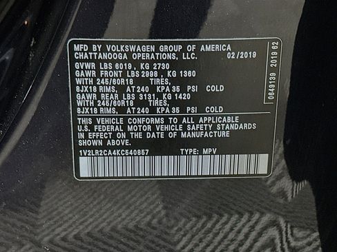 Used 2019 Volkswagen Atlas SE AWD/4WD image 31