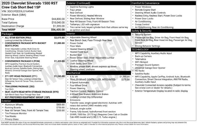 Used 2020 Chevrolet Silverado 1500 RST w/ All-Star Edition AWD/4WD image 35