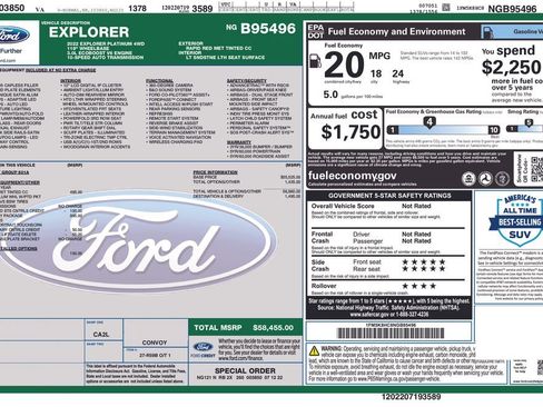 Used 2022 Ford Explorer Platinum w/ Equipment Group 601A image 6