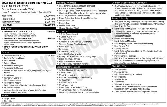 Used 2025 Buick Envista Sport Touring w/ Convenience I Package FWD image 6