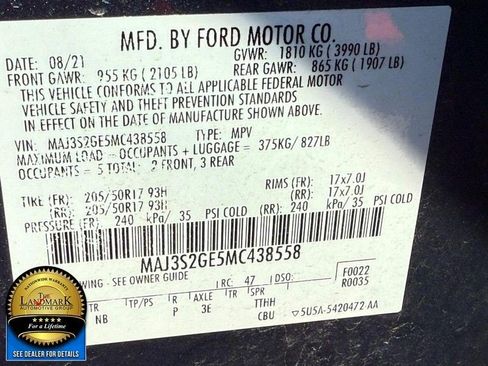 Used 2021 Ford EcoSport SE w/ SE Appearance Package image 20