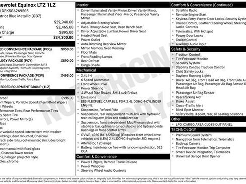 Used 2016 Chevrolet Equinox LTZ w/ Enhanced Convenience Package image 5