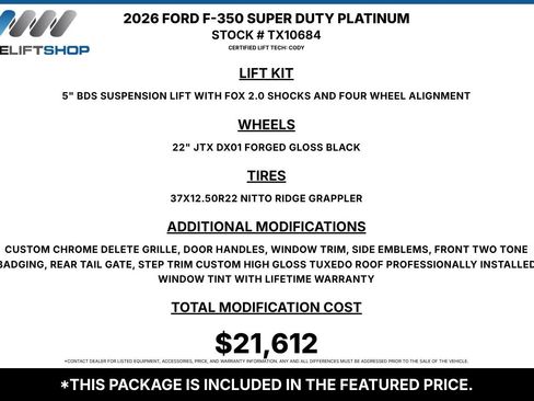 Used 2026 Ford F350 Platinum w/ Platinum Plus Package AWD/4WD image 1