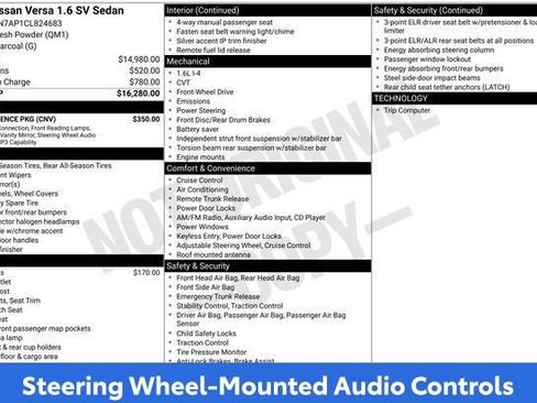 Used 2012 Nissan Versa SV w/ Convenience Pkg FWD image 14
