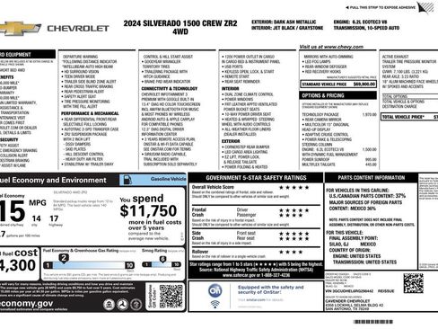 Used 2024 Chevrolet Silverado 1500 ZR2 w/ Technology Package AWD/4WD image 2