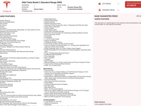 Used 2020 Tesla Model 3 Standard Range Plus image 3