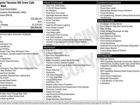 Used 2021 Toyota Tacoma SR AWD/4WD image 13