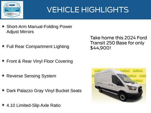 Certified 2024 Ford Transit 250 Base w/ Load Area Protection Package image 35