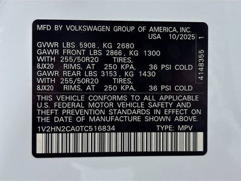 New 2026 Volkswagen Atlas SE image 32