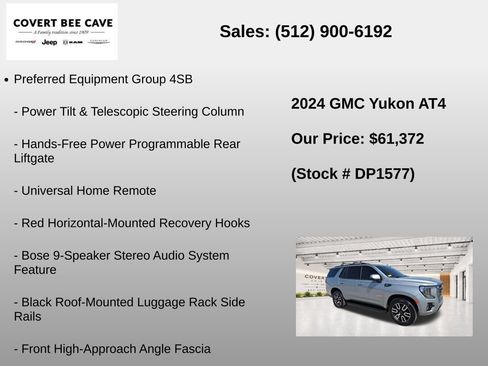 Used 2024 GMC Yukon AT4 w/ Technology Package AWD/4WD image 19