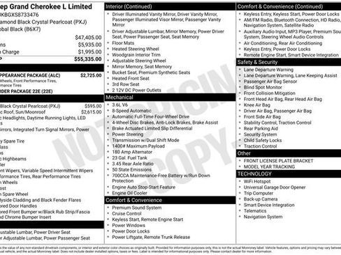 New 2025 Jeep Grand Cherokee L Limited w/ Black Appearance Package image 25