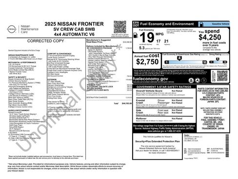 Used 2025 Nissan Frontier SV w/ SV Convenience Package AWD/4WD image 33