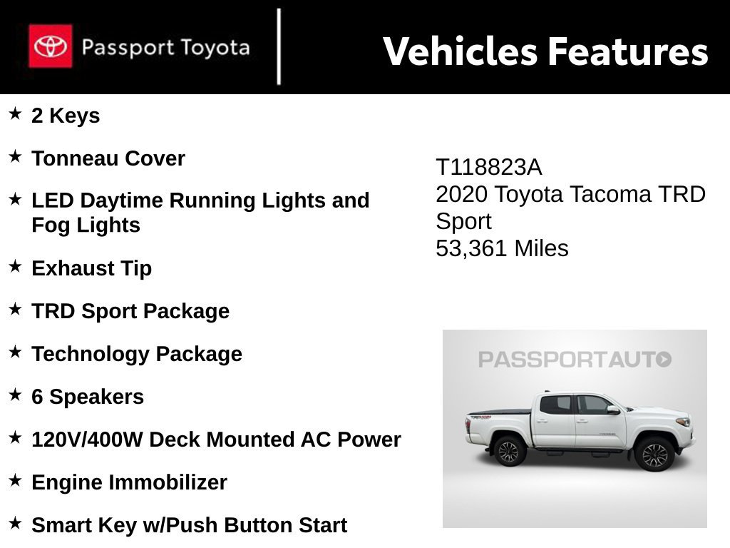 Used 2020 Toyota Tacoma TRD Sport w/ Technology Package AWD/4WD image 10