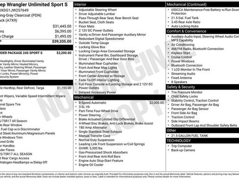 Used 2018 Jeep Wrangler Unlimited Sport S image 2