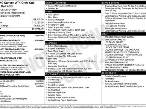 Used 2024 GMC Canyon AT4 w/ LPO, Off Road Lift Package AWD/4WD image 39