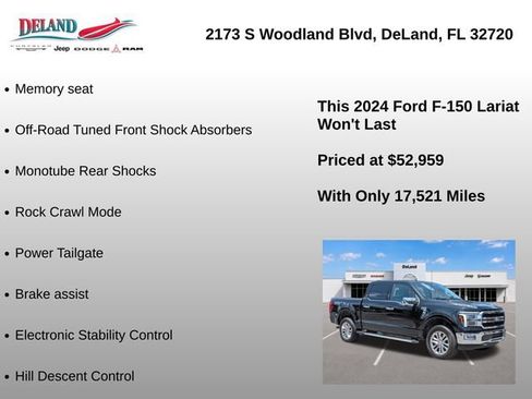 Used 2024 Ford F150 Lariat w/ Bed Utility Package AWD/4WD image 22