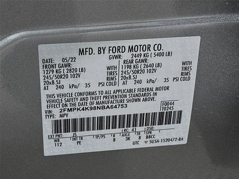 Used 2022 Ford Edge Titanium w/ Equipment Group 301A AWD/4WD image 24