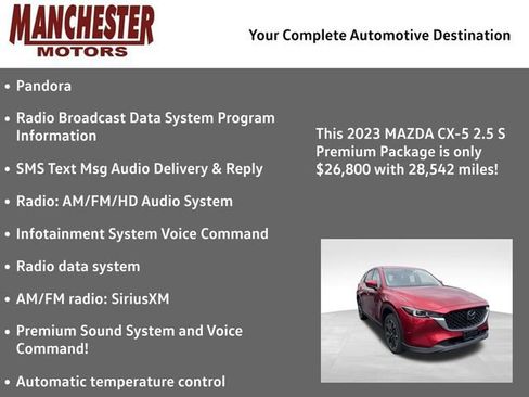 Used 2023 MAZDA CX-5 AWD 2.5 S w/ Premium Package image 2