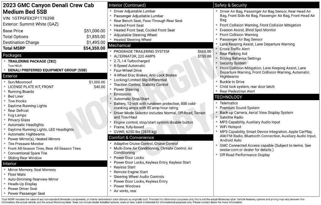 Used 2023 GMC Canyon Denali AWD/4WD image 18