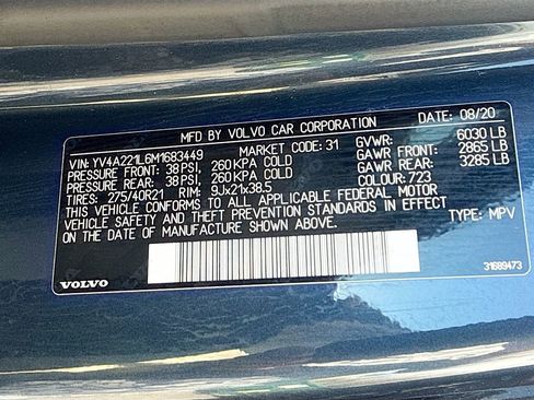 Used 2021 Volvo XC90 T6 Inscription w/ Climate Package image 37