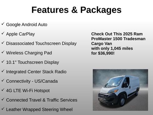 Used 2025 RAM ProMaster 1500 w/ Premium Convenience Group FWD image 22