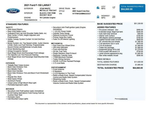 Used 2021 Ford F150 Lariat image 48