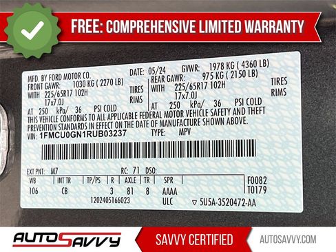 Used 2024 Ford Escape Active w/ Cold Weather Package image 31