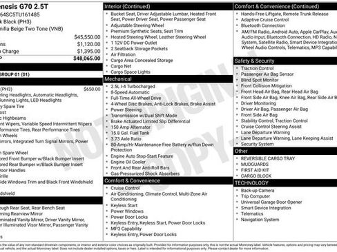 Used 2026 Genesis G70 2.5T image 1