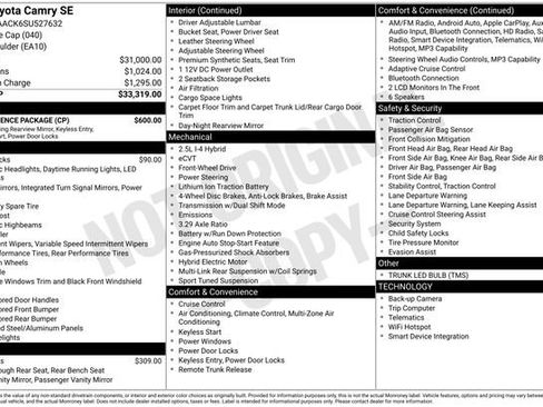 Certified 2025 Toyota Camry SE w/ Convenience Package FWD image 35