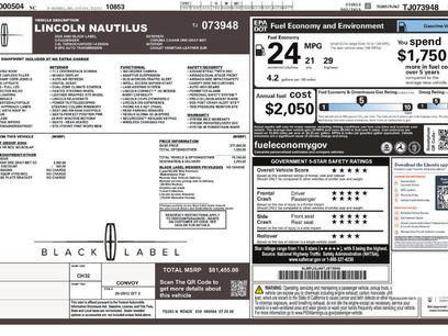 New 2026 Lincoln Nautilus Black Label
