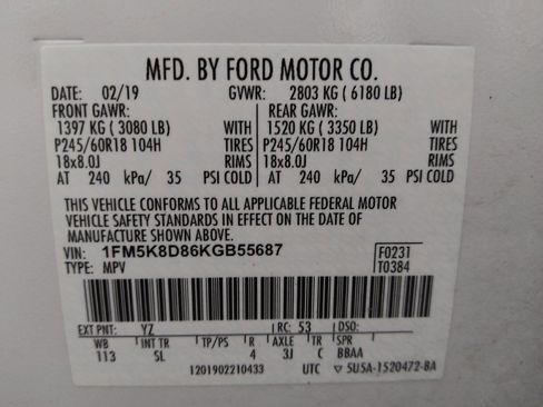 Used 2019 Ford Explorer XLT w/ Equipment Group 202A AWD/4WD image 33