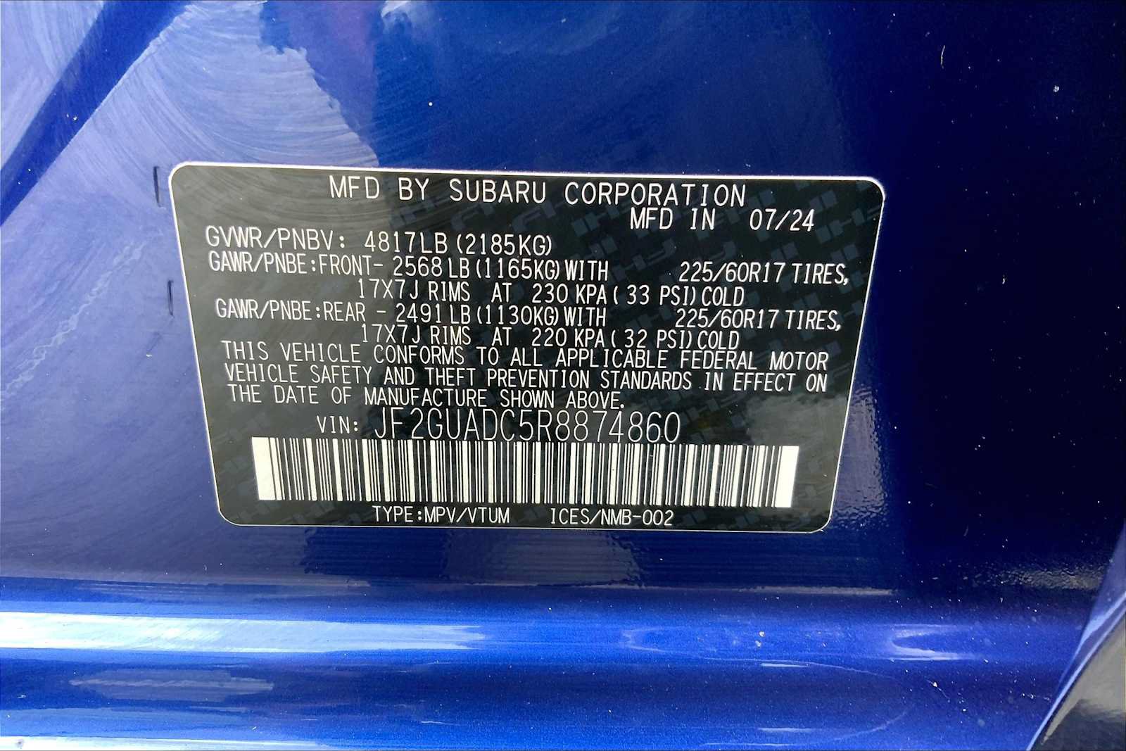 Certified 2024 Subaru Crosstrek 2.0i Premium AWD/4WD image 32
