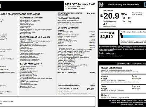 Used 2009 INFINITI G37 Journey w/ Premium Pkg image 50