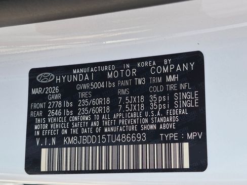 Certified 2026 Hyundai Tucson SEL AWD/4WD image 34