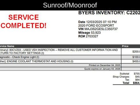 Used 2020 Ford EcoSport SE image 9