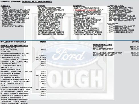Used 2019 Ford F250 King Ranch w/ King Ranch Ultimate Package AWD/4WD image 4