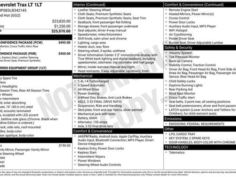 Used 2020 Chevrolet Trax LT w/ Driver Confidence Package image 1