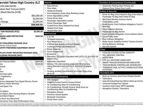 Used 2025 Chevrolet Tahoe High Country w/ Sun And Tow Package AWD/4WD image 34