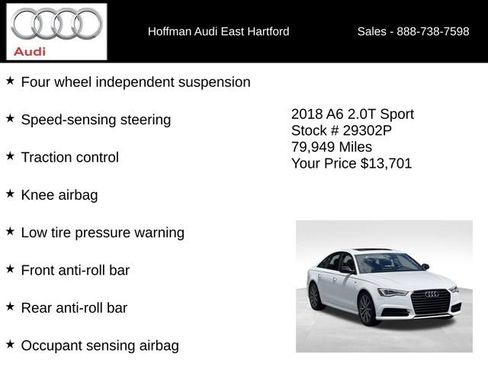 Used 2018 Audi A6 2.0T Premium w/ Cold Weather Package AWD/4WD image 24