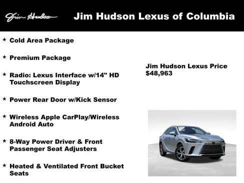 Certified 2024 Lexus RX 350 Premium w/ Cold Area Package FWD image 4